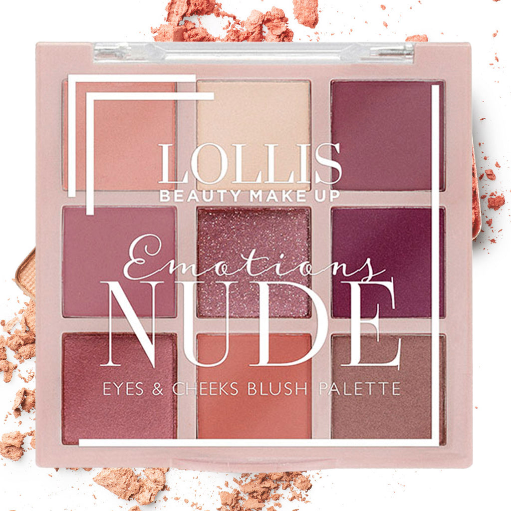 LOLLIS Emotions Nude Eyes & Cheeks Blush Palette Trendy