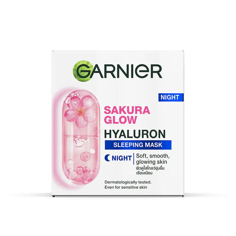 Garnier Sakura Glow Hyaluron Sleeping Mask night cream Trendy