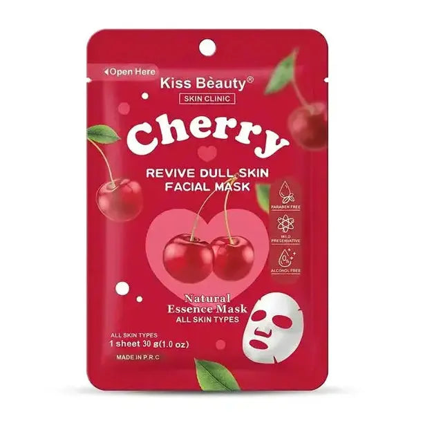 Kiss Beauty Cherry Revive Dull Skin Facial Mask Trendy