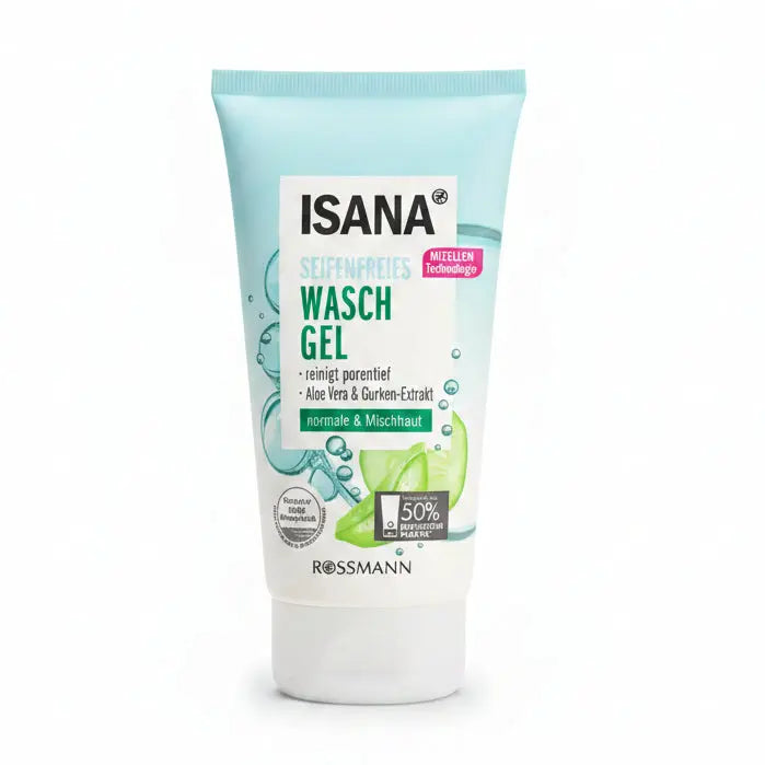 ISANA Soap-Free Wash Gel formulated with aloe vera and cucumber extract